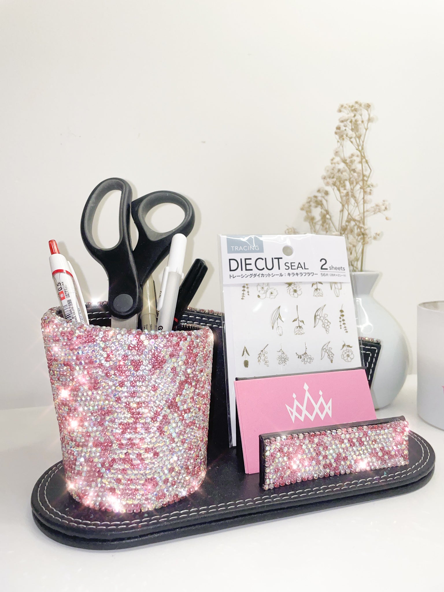 Brush Holder Makeup Organizer, Crystal Makeup Brush Holder Bling