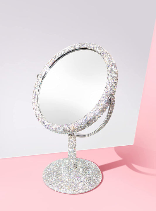 Crystal Magnified Vanity Mirror