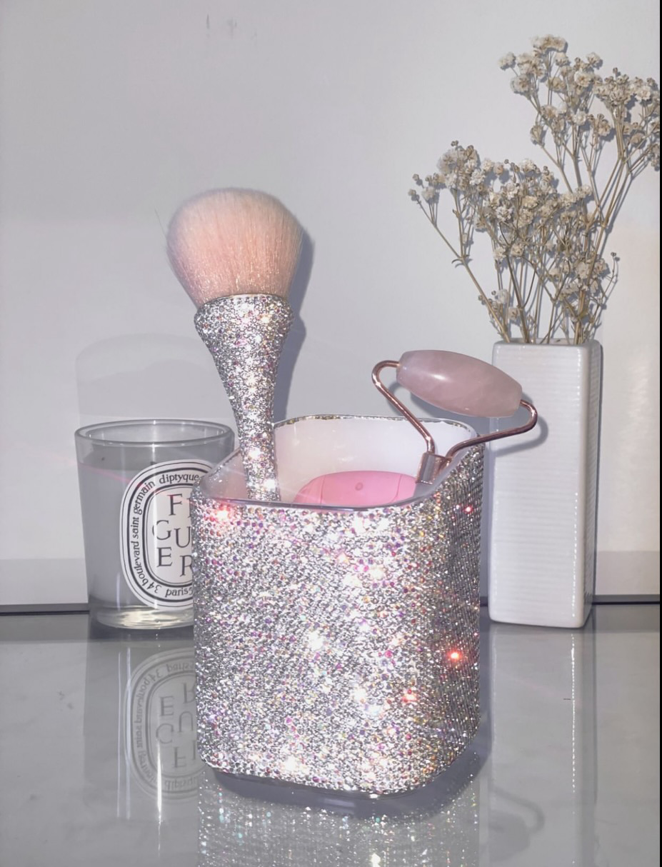 Bling Makeup Brush and Holder SET