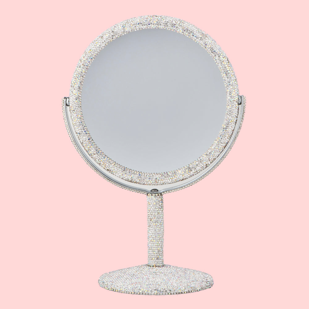 Crystal Magnified Vanity Mirror