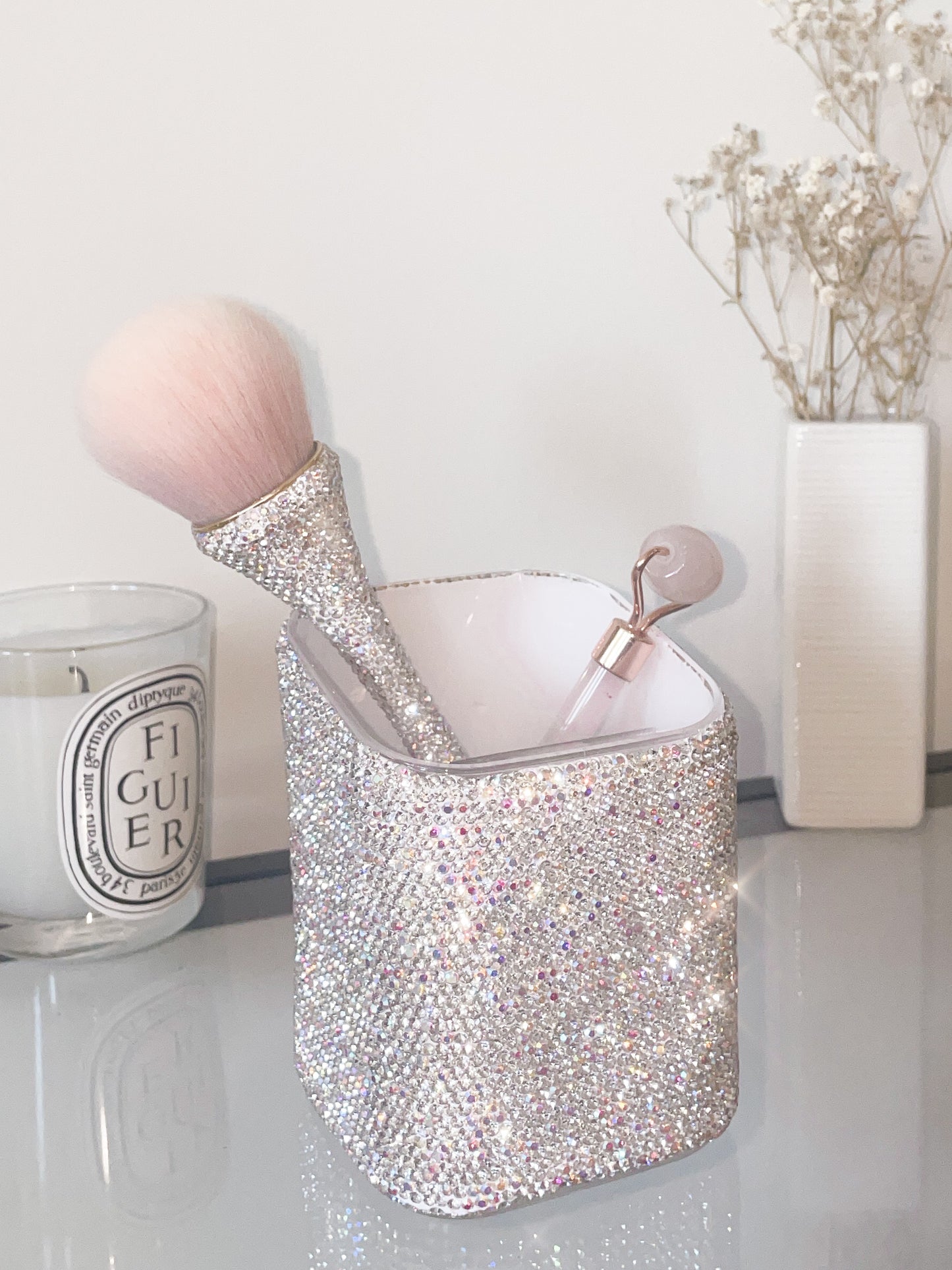 Bling Makeup Brush and Holder SET