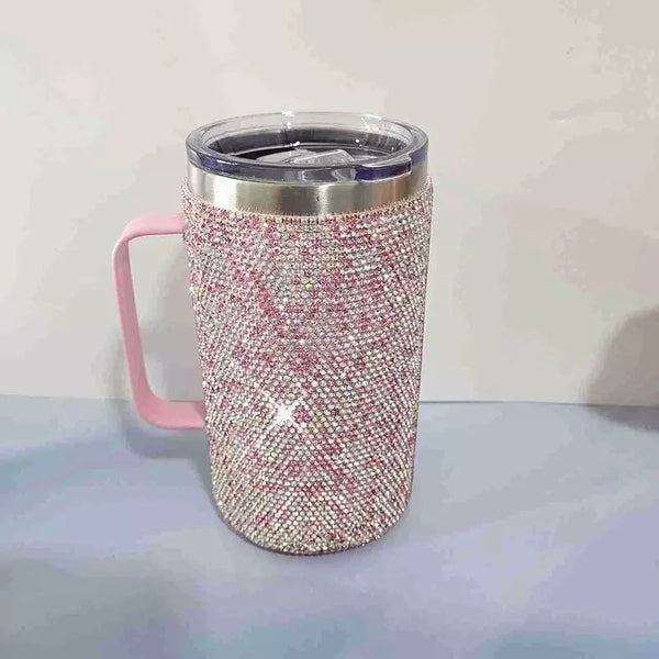 Bling Insulated Boss Mug Cup with Handle Lid 750 mL – BlingPink USA