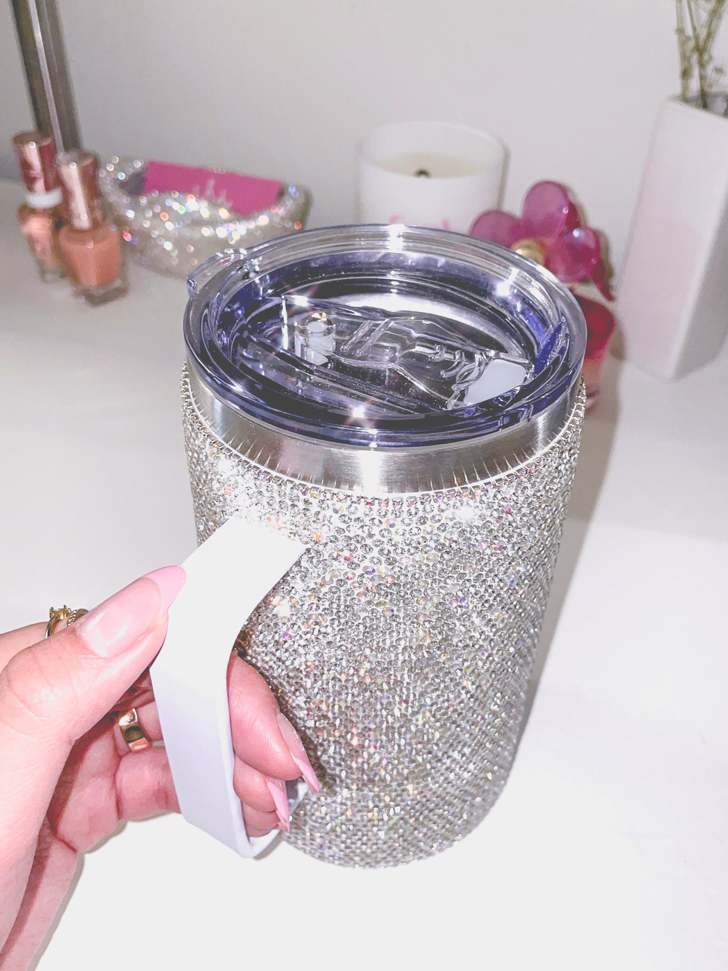 Bling Insulated Boss Mug Cup with Handle Lid 750 mL