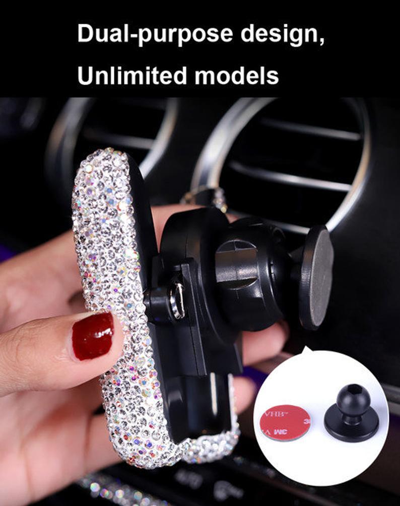 Crystal Pillars Car Mobile Phone Holder (Universal: Iphone & Android)